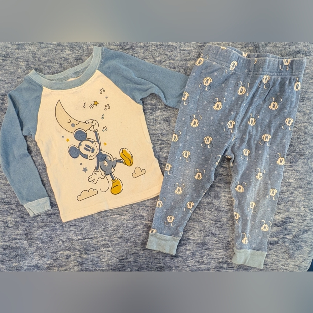 Blue and White Kids Pajamas Set - Picture 2 of 3